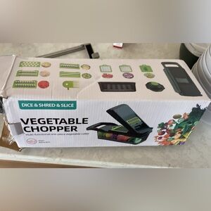 SOLD **Vegetable Chopper with Green Accents